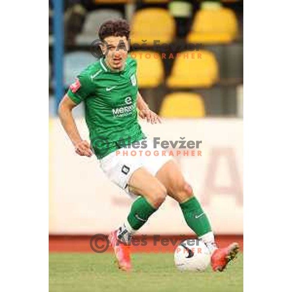 Radivoj Bosic in action during Pivovarna Union Slovenian Cup 2020-2021 football match between Domzale and Olimpija in Domzale, Slovenia on May 12, 2021