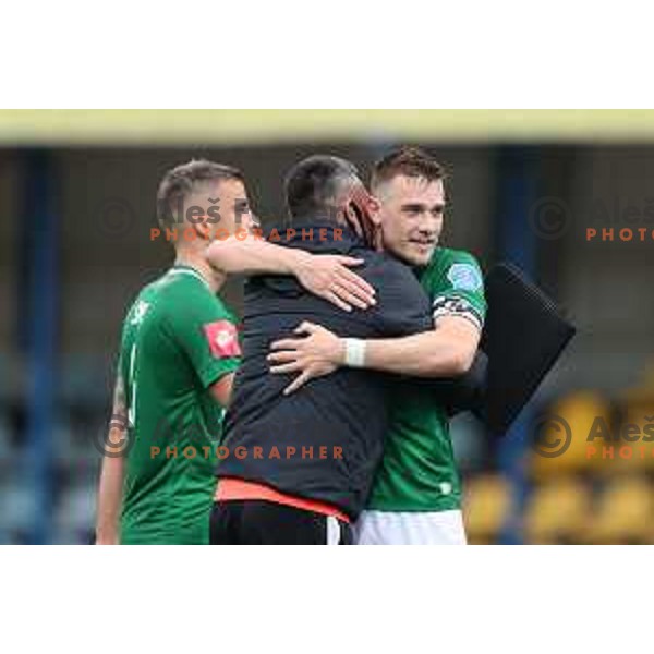 Timi Max Elsnik in action during Pivovarna Union Slovenian Cup 2020-2021 football match between Domzale and Olimpija in Domzale, Slovenia on May 12, 2021
