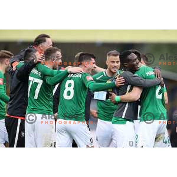 Djordje ivanovic, Nino Pungarsek, Eric Boakye during Pivovarna Union Slovenian Cup 2020-2021 football match between Domzale and Olimpija in Domzale, Slovenia on May 12, 2021