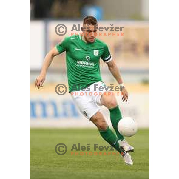 Timi Max Elsnik in action during Pivovarna Union Slovenian Cup 2020-2021 football match between Domzale and Olimpija in Domzale, Slovenia on May 12, 2021
