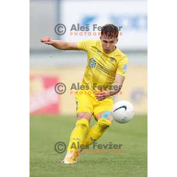 Andraz Zinic in action during Pivovarna Union Slovenian Cup 2020-2021 football match between Domzale and Olimpija in Domzale, Slovenia on May 12, 2021