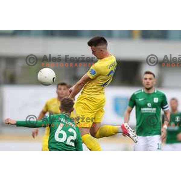 Arnel Jakupovic in action during Pivovarna Union Slovenian Cup 2020-2021 football match between Domzale and Olimpija in Domzale, Slovenia on May 12, 2021