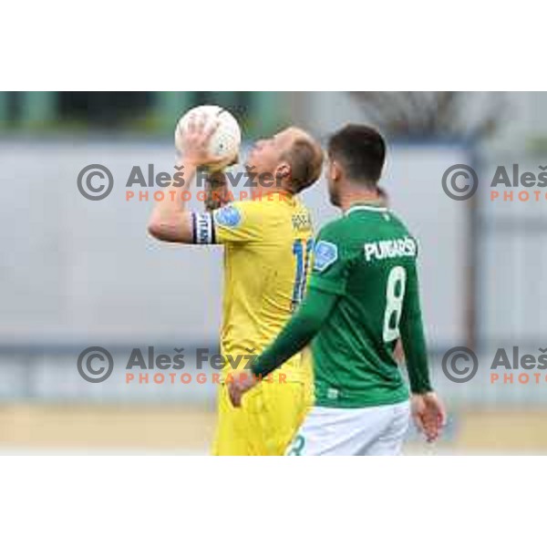Senijad Ibricic in action during Pivovarna Union Slovenian Cup 2020-2021 football match between Domzale and Olimpija in Domzale, Slovenia on May 12, 2021