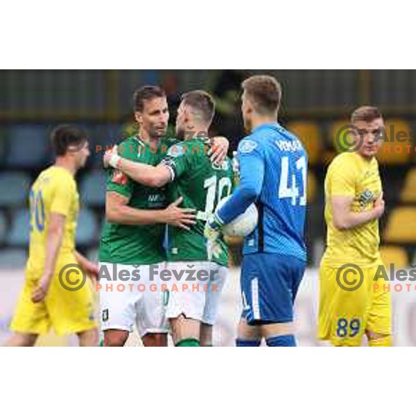 Timi Max Elsnik in action during Pivovarna Union Slovenian Cup 2020-2021 football match between Domzale and Olimpija in Domzale, Slovenia on May 12, 2021