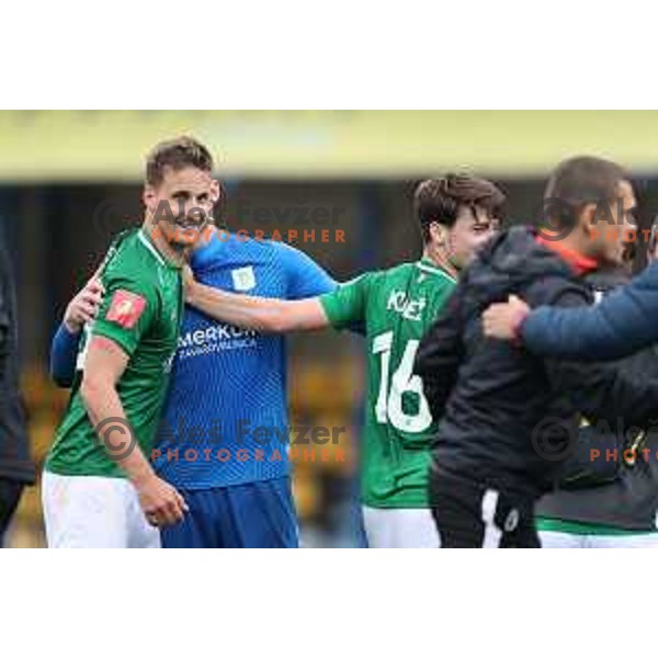 Uros Korun in action during Pivovarna Union Slovenian Cup 2020-2021 football match between Domzale and Olimpija in Domzale, Slovenia on May 12, 2021