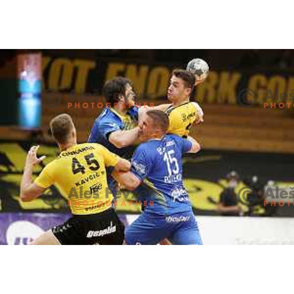 Vid Poteko during 1.NLB league handball match between Gorenje Velenje and Celje Pivovarna Lasko in Velenje, Slovenia on May 12, 2021