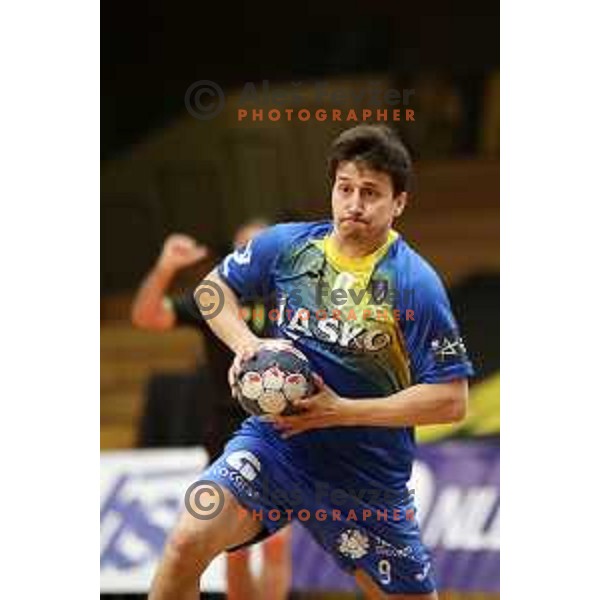 David Razgor during 1.NLB league handball match between Gorenje Velenje and Celje Pivovarna Lasko in Velenje, Slovenia on May 12, 2021