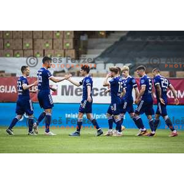 in action during Prva liga Telekom Slovenije football match between Maribor and Gorica in Ljudski vrt, Maribor, Slovenia on May 15, 2021