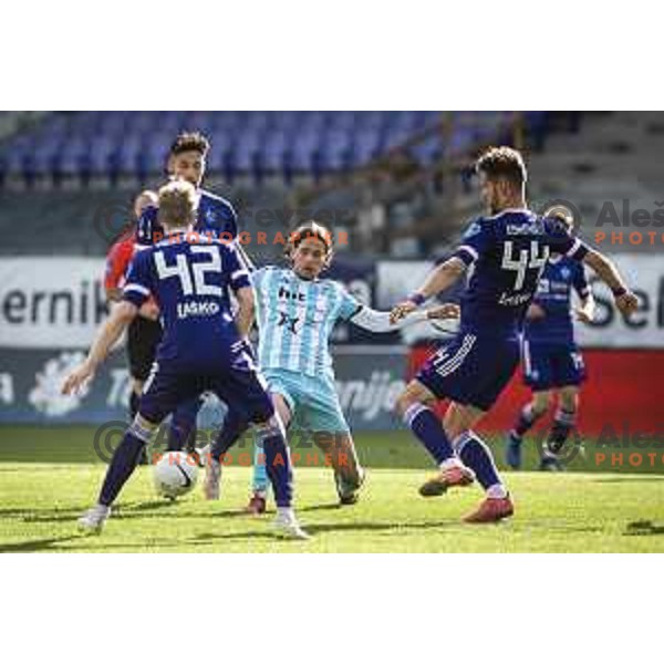 in action during Prva liga Telekom Slovenije football match between Maribor and Gorica in Ljudski vrt, Maribor, Slovenia on May 15, 2021