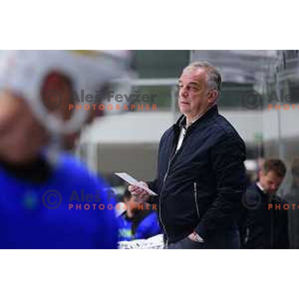 Matjaz Kopitar, head coach of Slovenia during Beat Covid-19 ice-hockey tournament match between Slovenia and Austria in Tivoli Hall, Ljubljana on May 15, 2021 