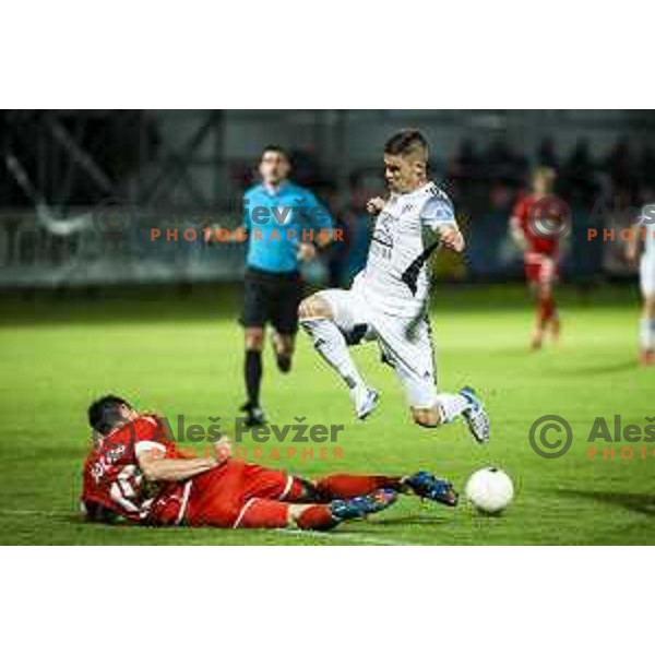 in action during Prva liga Telekom Slovenije football match between Aluminij and Mura in Kidricevo, Slovenia on May 15, 2021