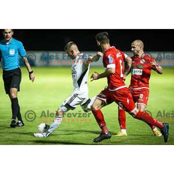 in action during Prva liga Telekom Slovenije football match between Aluminij and Mura in Kidricevo, Slovenia on May 15, 2021