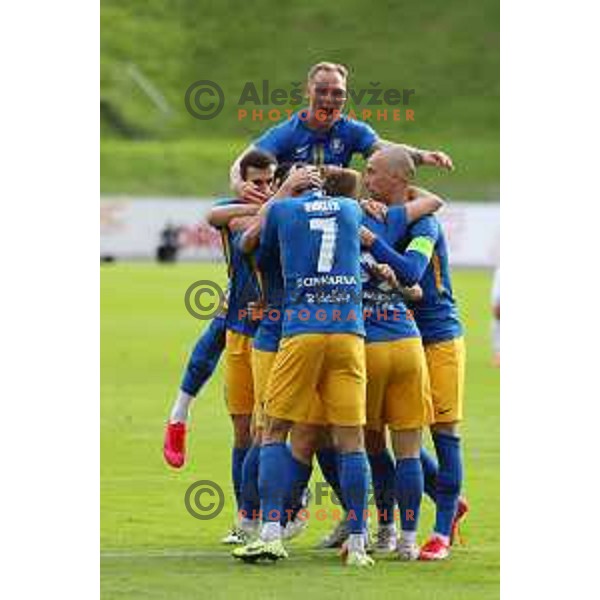 in action during Prva liga Telekom Slovenije 2020-2021 football match between Celje and Olimpija in Celje on May 16, 2021