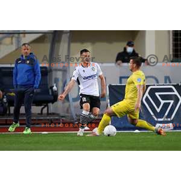 Matej Palcic in action during Prva Liga Telekom Slovenije 2020-2021 football match between Domzale and Koper in Domzale, Slovenia on May 16, 2021