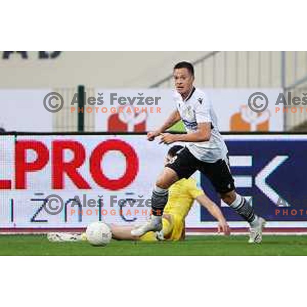 Matej Palcic in action during Prva Liga Telekom Slovenije 2020-2021 football match between Domzale and Koper in Domzale, Slovenia on May 16, 2021
