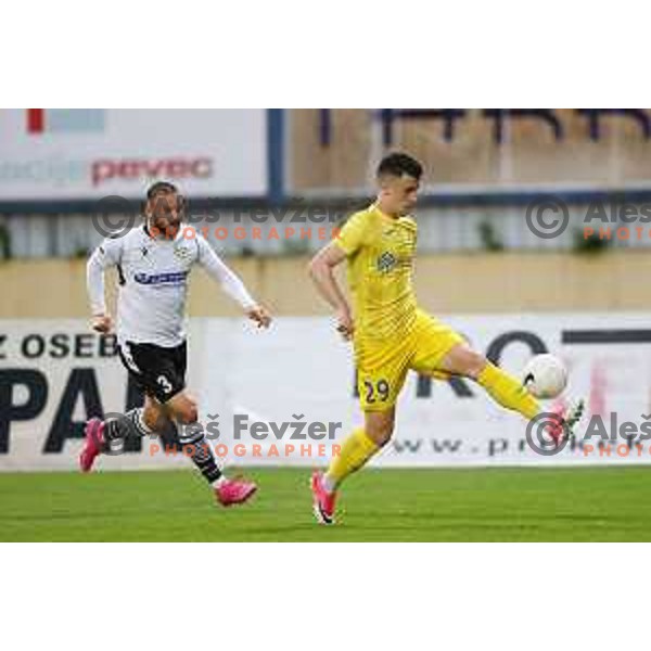 Arnel Jakupovic in action during Prva Liga Telekom Slovenije 2020-2021 football match between Domzale and Koper in Domzale, Slovenia on May 16, 2021