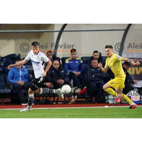 Matej Palcic in action during Prva Liga Telekom Slovenije 2020-2021 football match between Domzale and Koper in Domzale, Slovenia on May 16, 2021