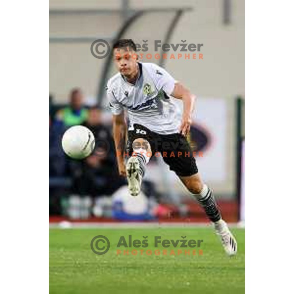 Matej Palcic in action during Prva Liga Telekom Slovenije 2020-2021 football match between Domzale and Koper in Domzale, Slovenia on May 16, 2021