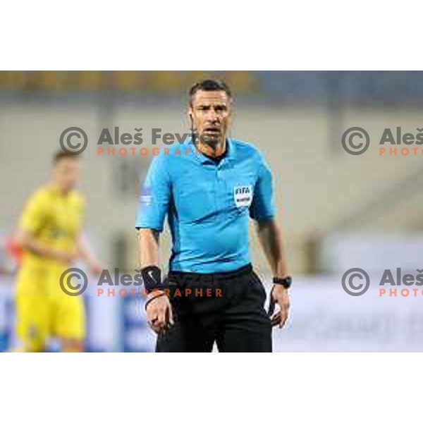 Referee Slavko Vincic in action during Prva Liga Telekom Slovenije 2020-2021 football match between Domzale and Koper in Domzale, Slovenia on May 16, 2021