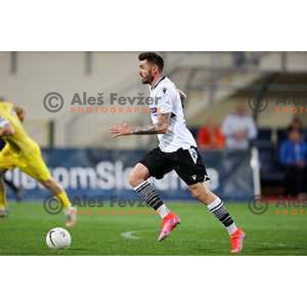 Ivica Guberac in action during Prva Liga Telekom Slovenije 2020-2021 football match between Domzale and Koper in Domzale, Slovenia on May 16, 2021