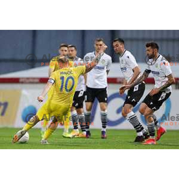 Senijad Ibricic in action during Prva Liga Telekom Slovenije 2020-2021 football match between Domzale and Koper in Domzale, Slovenia on May 16, 2021