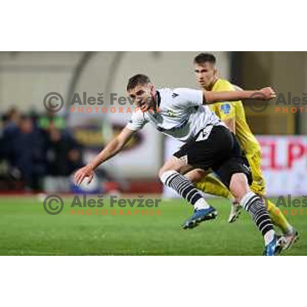 Nardin Mulahusejnovic in action during Prva Liga Telekom Slovenije 2020-2021 football match between Domzale and Koper in Domzale, Slovenia on May 16, 2021