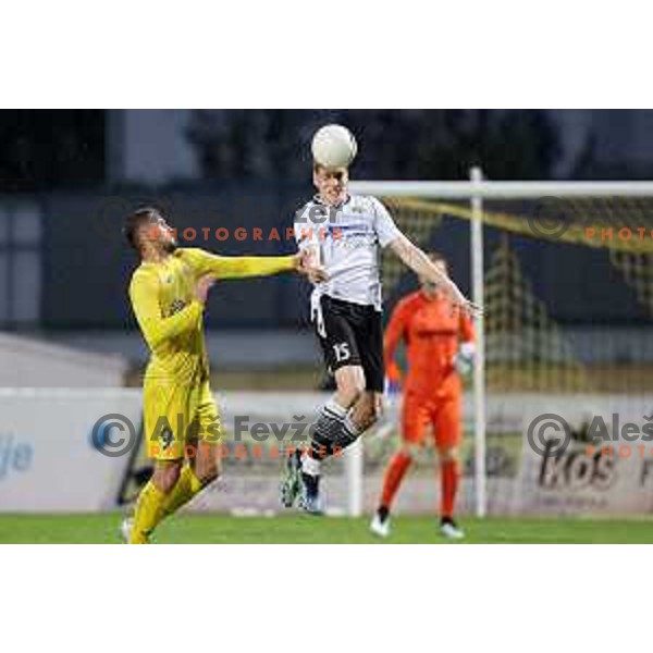 Maj Mittendorfer in action during Prva Liga Telekom Slovenije 2020-2021 football match between Domzale and Koper in Domzale, Slovenia on May 16, 2021