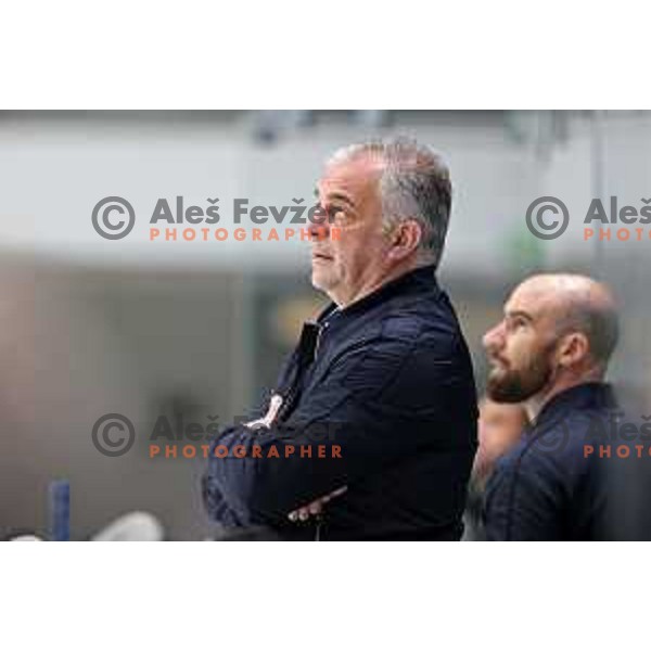Matjaz Kopitar, head coach of Slovenia during Beat Covid-19 ice-hockey tournament match between Slovenia and France in Tivoli Hall, Ljubljana on May 17, 2021
