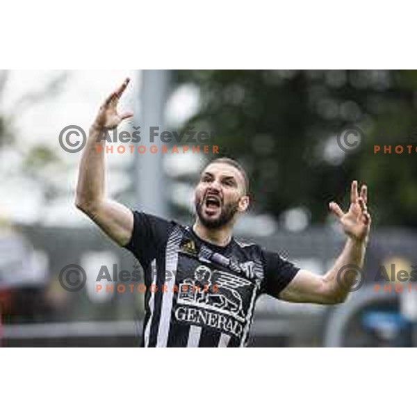 Nino Kouter in action during Prva liga Telekom Slovenije football match between Mura and Domzale in Fazanerije, Murska Sobota, Slovenia on May 19, 2021