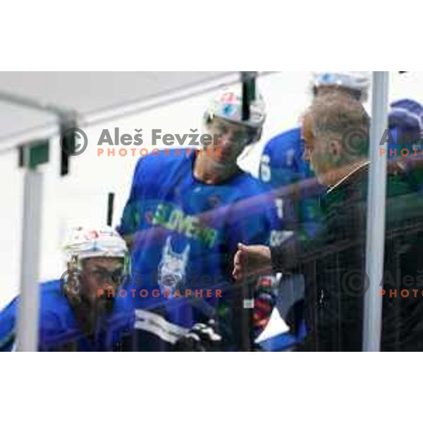 Beat Covid-19 ice-hockey tournament match between Slovenia and Poland in Tivoli Hall, Ljubljana on May 20, 2021