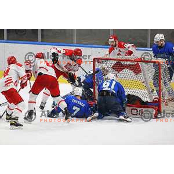 Beat Covid-19 ice-hockey tournament match between Slovenia and Poland in Tivoli Hall, Ljubljana on May 20, 2021