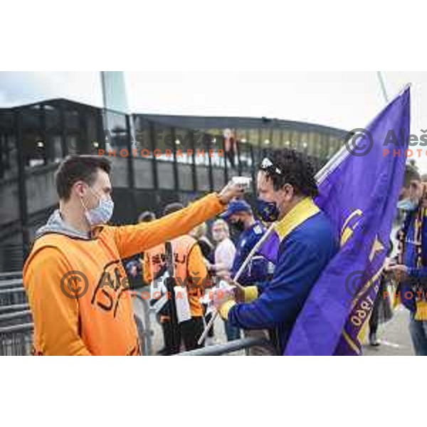 Fans prior to Prva liga Telekom Slovenije football match between Maribor and Mura in Ljudski vrt, Maribor, Slovenia on May 22, 2021