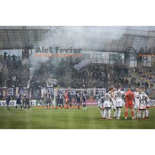 Matko Obradovic, Luka Bobicanec and other players of Mura during Prva liga Telekom Slovenije football match between Maribor and Mura in Ljudski vrt, Maribor, Slovenia on May 22, 2021