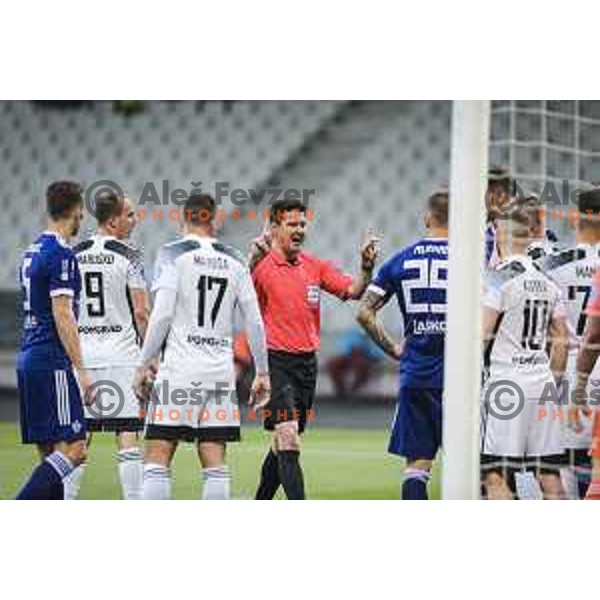 Referee Matej Jug during Prva liga Telekom Slovenije football match between Maribor and Mura in Ljudski vrt, Maribor, Slovenia on May 22, 2021