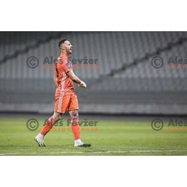 Matko Obradovic celebrating during Prva liga Telekom Slovenije football match between Maribor and Mura in Ljudski vrt, Maribor, Slovenia on May 22, 2021