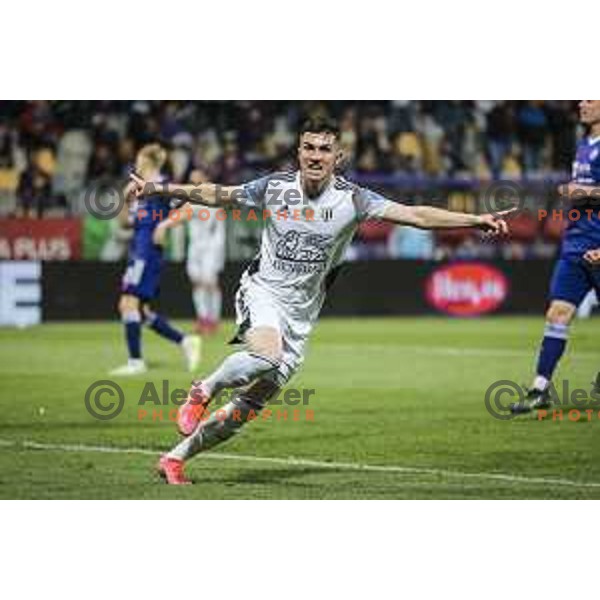 Mihael Klepac celebrating during Prva liga Telekom Slovenije football match between Maribor and Mura in Ljudski vrt, Maribor, Slovenia on May 22, 2021