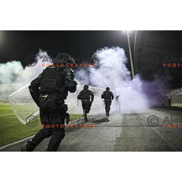 Police during Prva liga Telekom Slovenije football match between Maribor and Mura in Ljudski vrt, Maribor, Slovenia on May 22, 2021