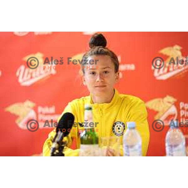 Spela Kolbl at Press conference before Pivovarna Union Slovenian Cup Final in Ljubljana, Slovenia on May 23, 2021