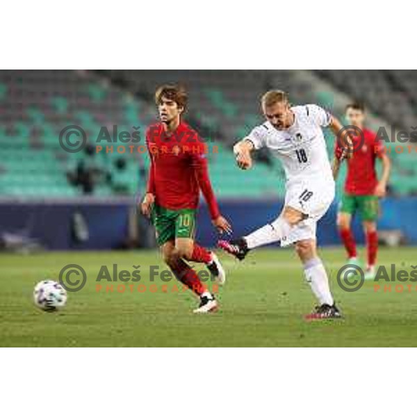 Tommaso Pobega in action during match Portugal-Italy, quarter-final of UEFA Under-21 Championship, Ljubljana, Slovenia on May 31, 2021