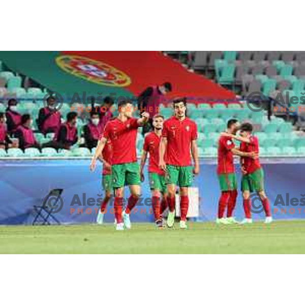 in action during match between Portugal and Italy in quarter-final of UEFA Under-21 Championship, Ljubljana, Slovenia on May 31, 2021