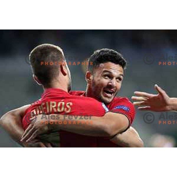 Goncalo Ramos celebrates goal during match Portugal-Italy, quarter-final of UEFA Under-21 Championship, Ljubljana, Slovenia on May 31, 2021