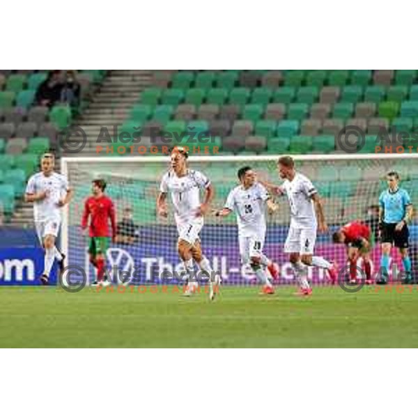 in action during match between Portugal and Italy in quarter-final of UEFA Under-21 Championship, Ljubljana, Slovenia on May 31, 2021