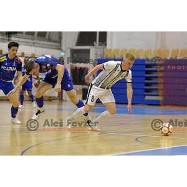 in action during Futsal Slovenian league Final between FK Dobovec and FC Litija in Rogaska Slatina, Slovenia on June 1, 2021