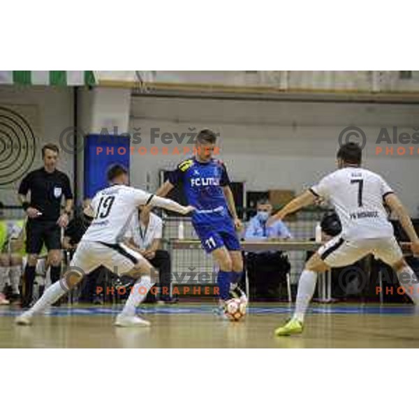 in action during Futsal Slovenian league Final between FK Dobovec and FC Litija in Rogaska Slatina, Slovenia on June 1, 2021
