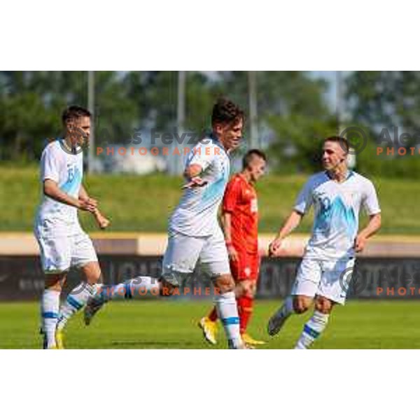 of Slovenia in action during U-21 friendly match between Slovenia and North Macedonia in Krsko , Slovenia on June 3, 2021