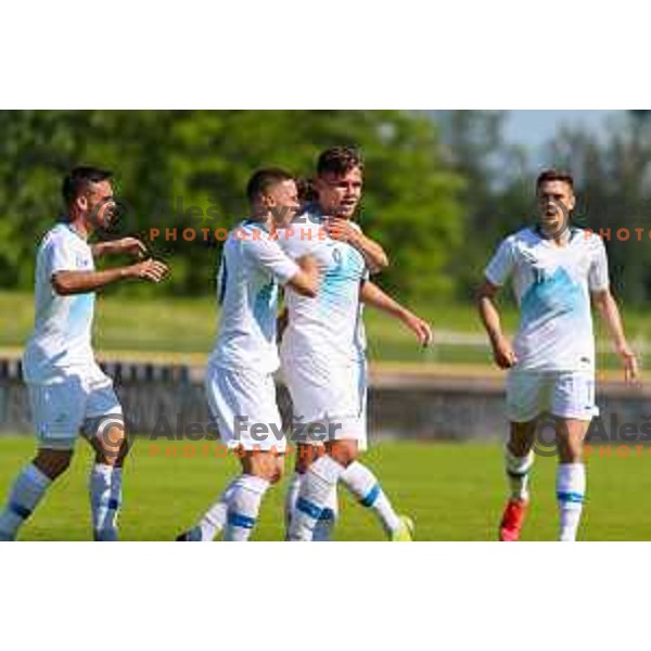 of Slovenia in action during U-21 friendly match between Slovenia and North Macedonia in Krsko , Slovenia on June 3, 2021