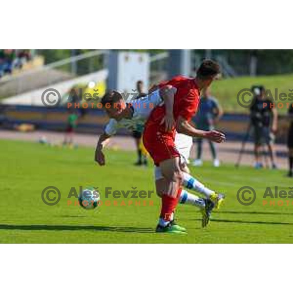 of Slovenia in action during U-21 friendly match between Slovenia and North Macedonia in Krsko , Slovenia on June 3, 2021