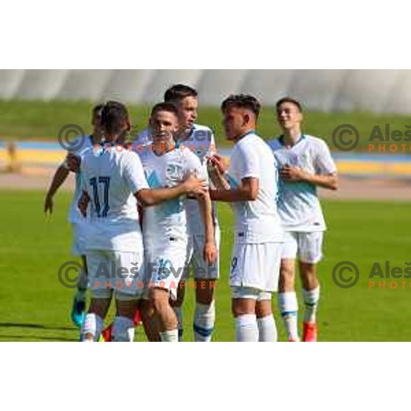 of Slovenia in action during U-21 friendly match between Slovenia and North Macedonia in Krsko , Slovenia on June 3, 2021