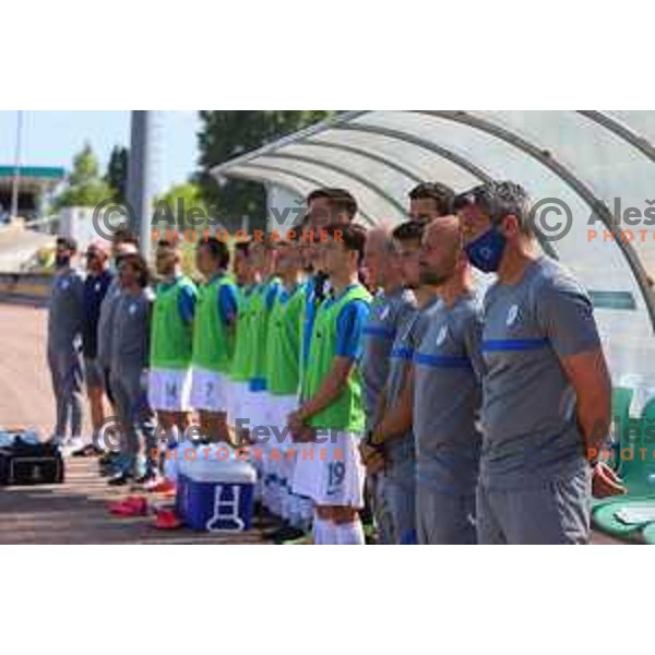 Milenko Acimovic, head coach of Slovenia during U-21 friendly match between Slovenia and North Macedonia in Krsko , Slovenia on June 3, 2021