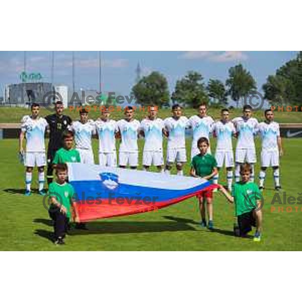 of Slovenia in action during U-21 friendly match between Slovenia and North Macedonia in Krsko , Slovenia on June 3, 2021